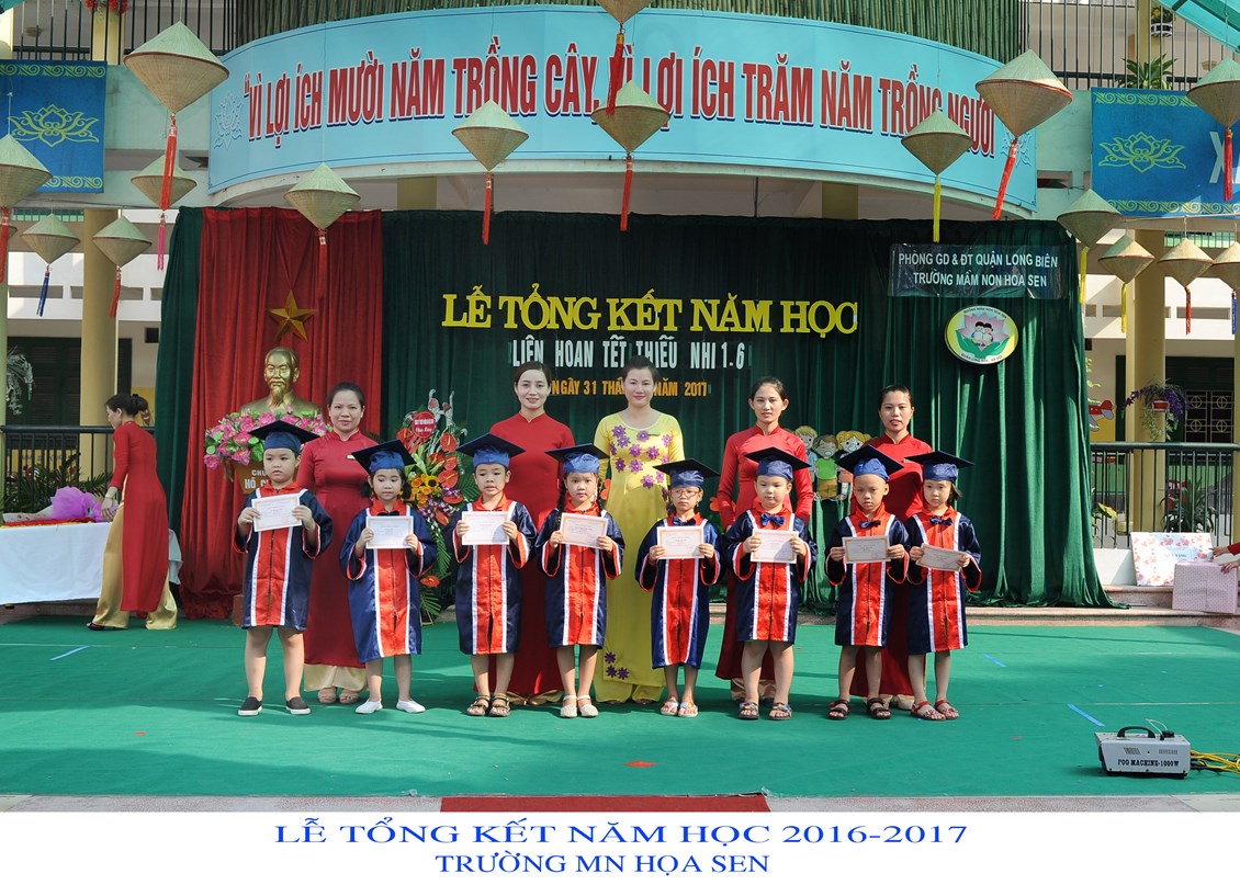 Trường MN Hoa Sen tổ chức Lễ tổng kết năm học 2016 - 2017 và Liên hoan Tết thiếu nhi 1/6 cho học sinh toàn trường